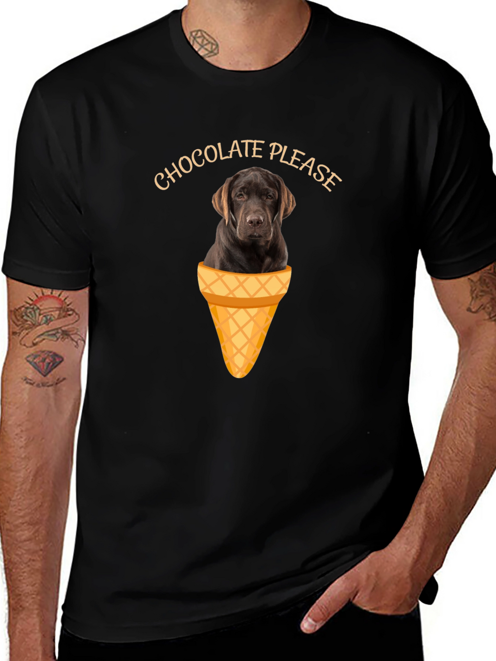 Chocolate Lab Ice Cream T-Shirt