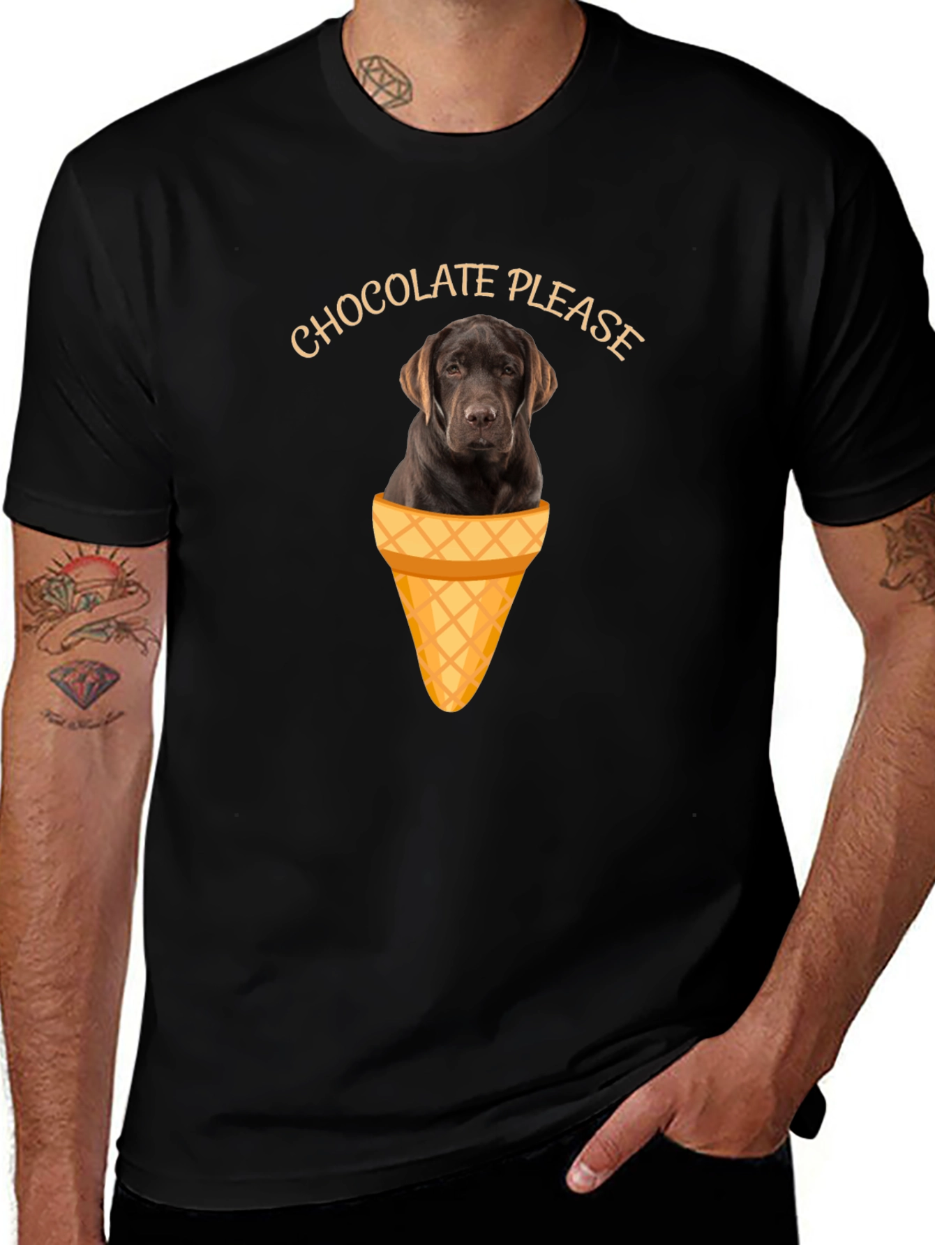 Chocolate Lab Ice Cream T-Shirt
