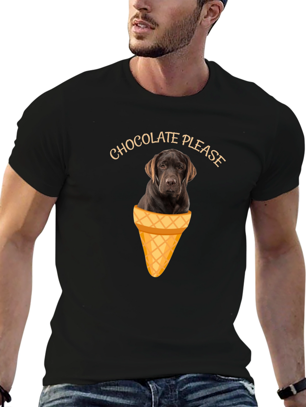 Chocolate Lab Ice Cream T-Shirt