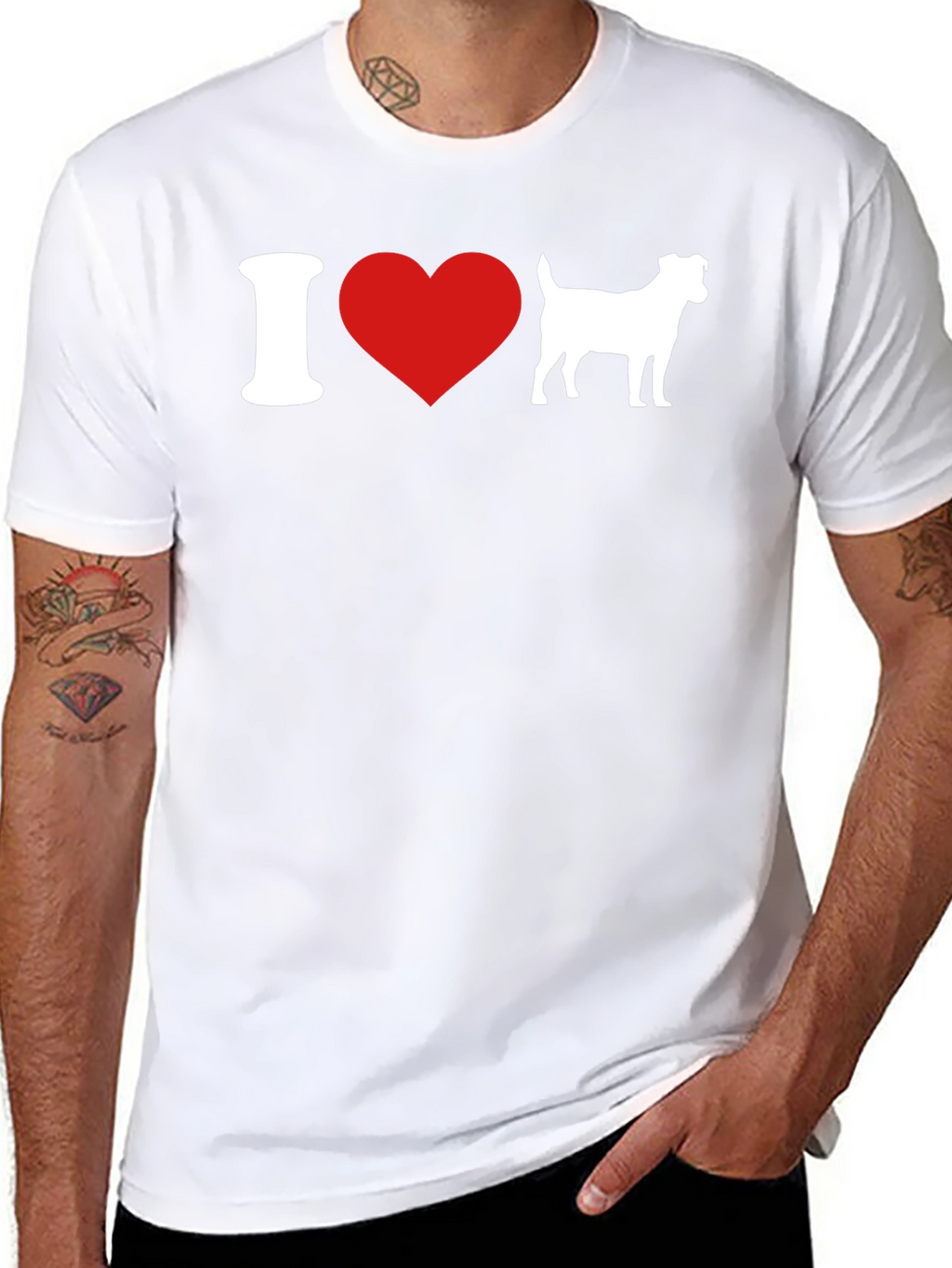 I Love Dogs T-Shirt - Heart Design