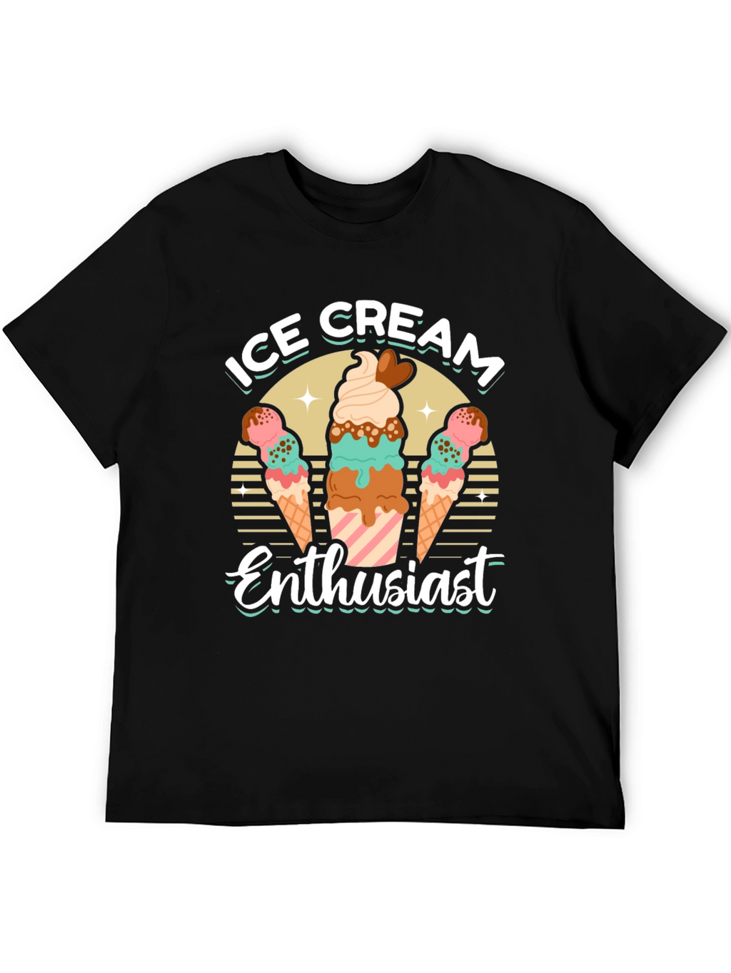 Ice Cream Enthusiast Graphic T-Shirt