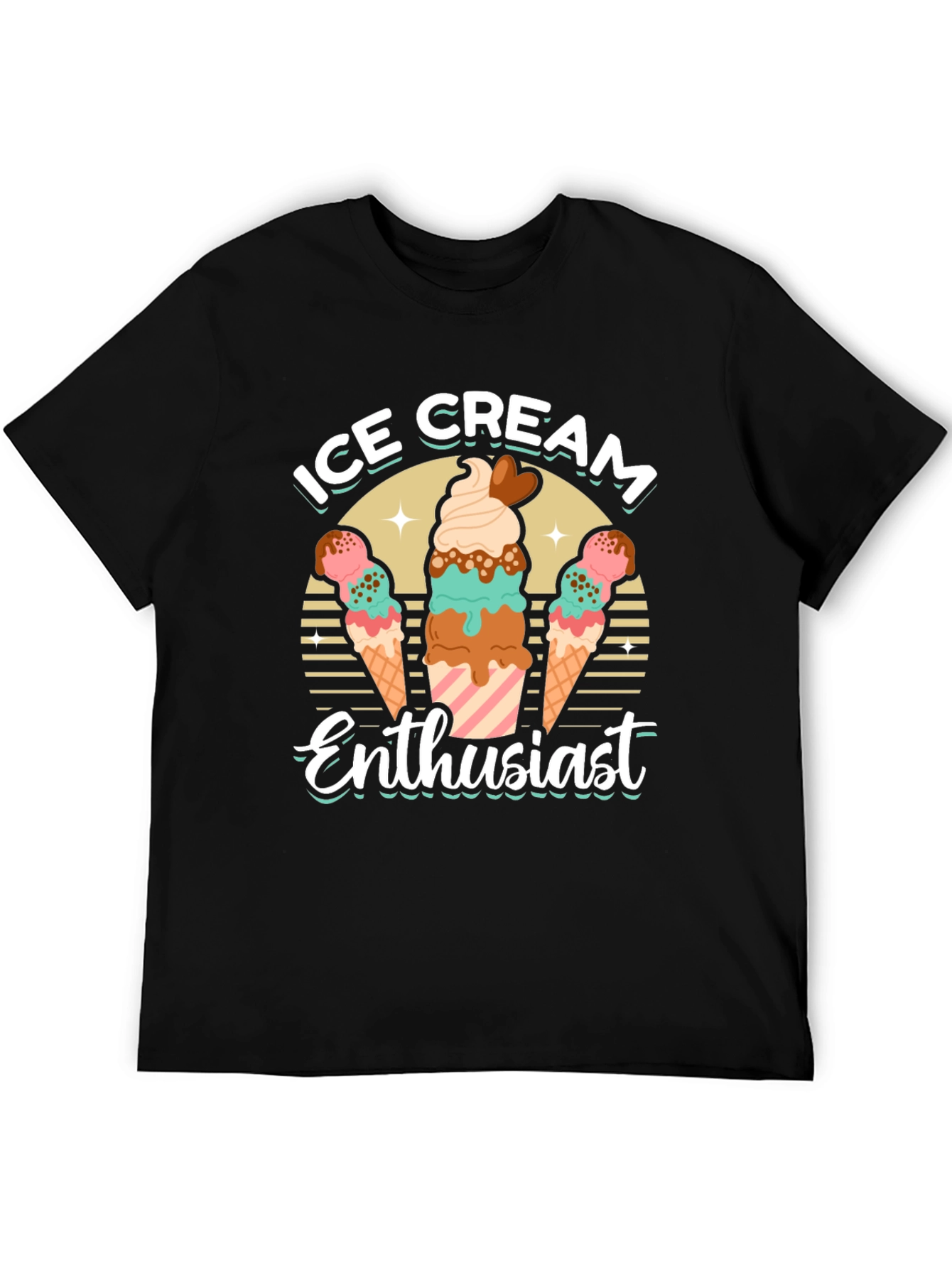 Ice Cream Enthusiast Graphic T-Shirt