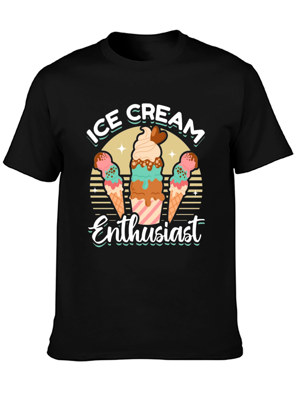 Ice Cream Enthusiast Graphic T-Shirt