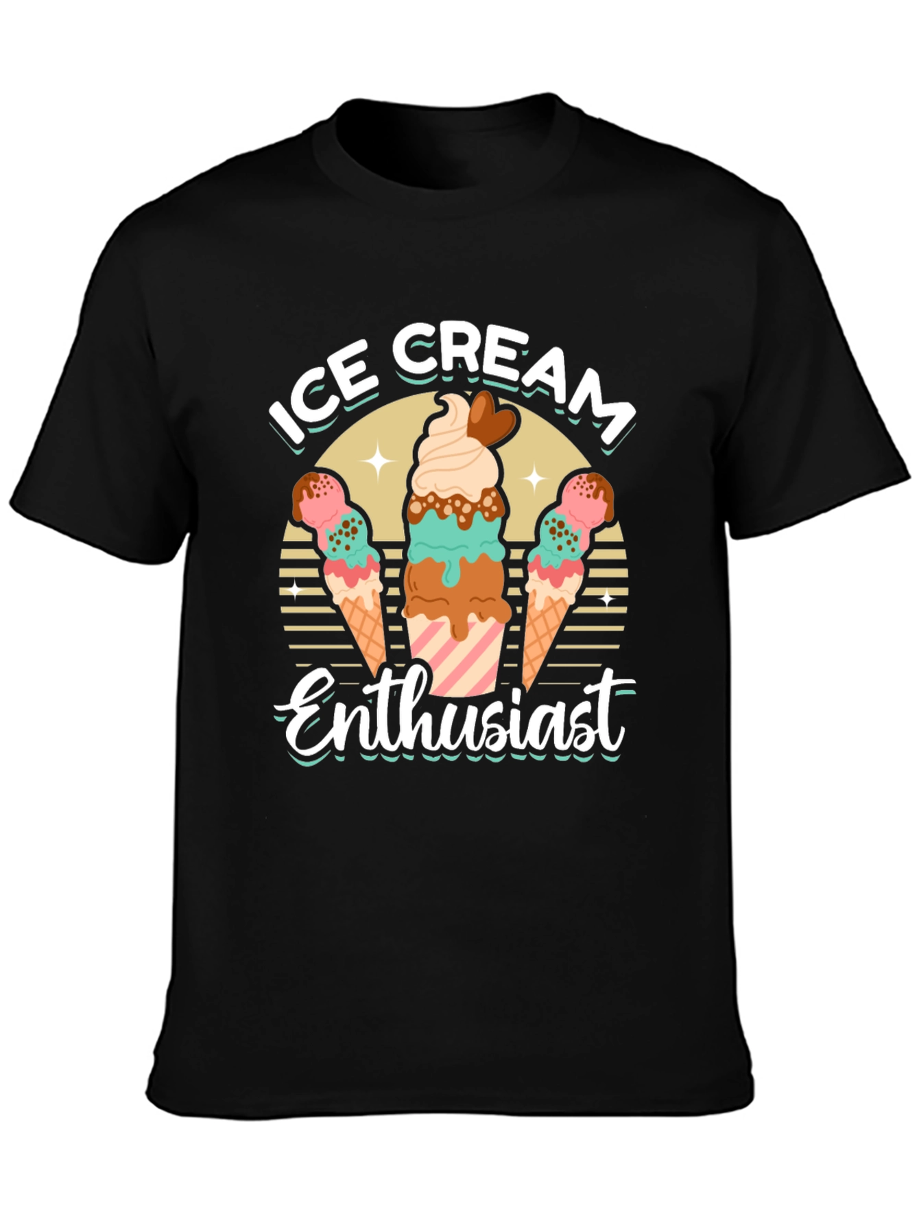 Ice Cream Enthusiast Graphic T-Shirt