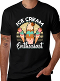 Ice Cream Enthusiast Graphic T-Shirt