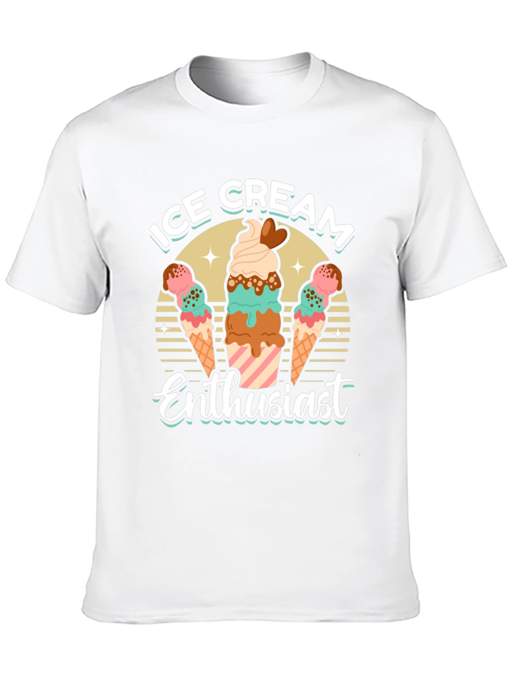 Ice Cream Enthusiast Graphic T-Shirt