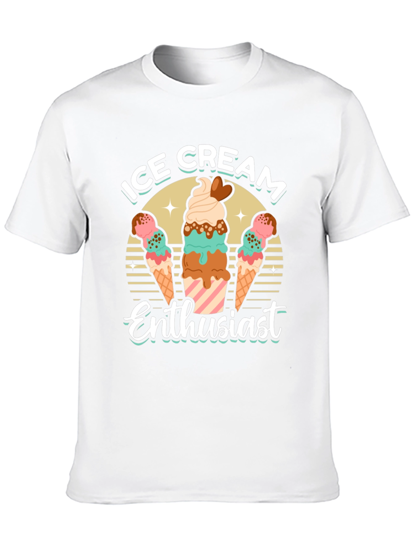 Ice Cream Enthusiast Graphic T-Shirt