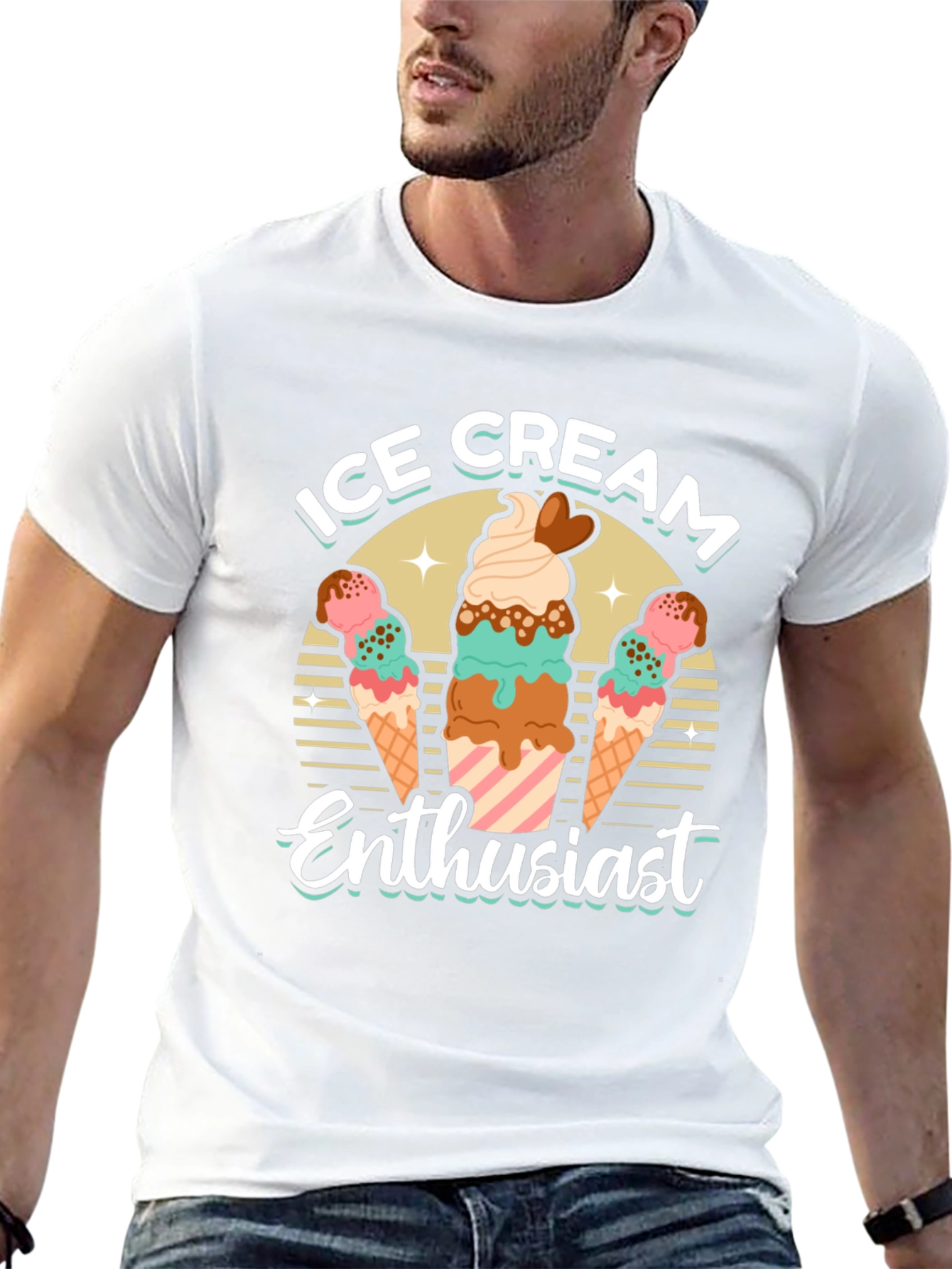 Ice Cream Enthusiast Graphic T-Shirt