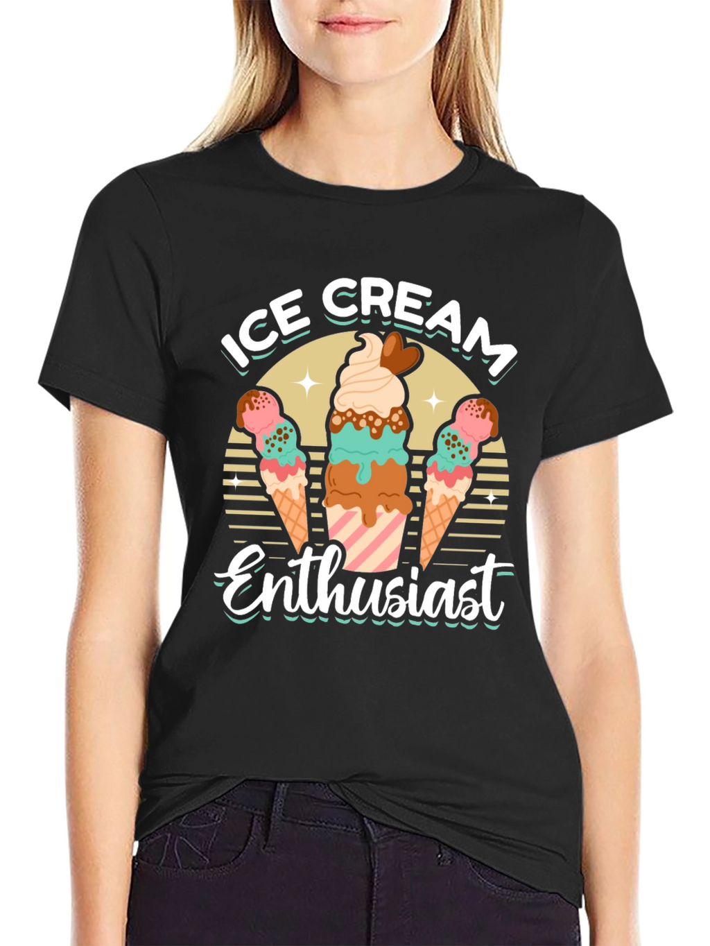 Ice Cream Enthusiast Graphic T-Shirt