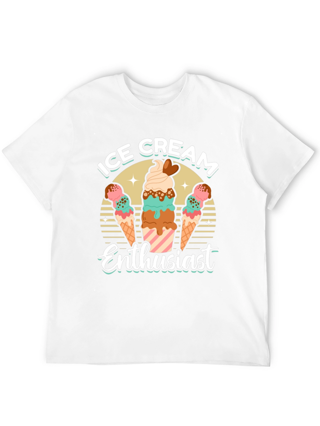 Ice Cream Enthusiast Graphic T-Shirt