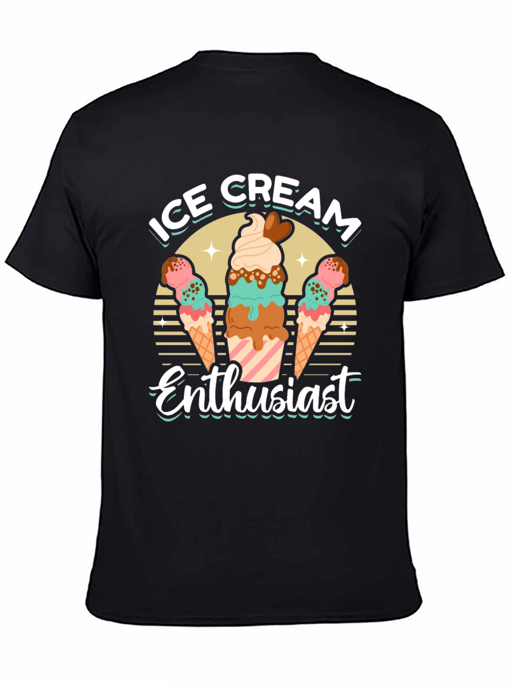 Ice Cream Enthusiast Graphic T-Shirt