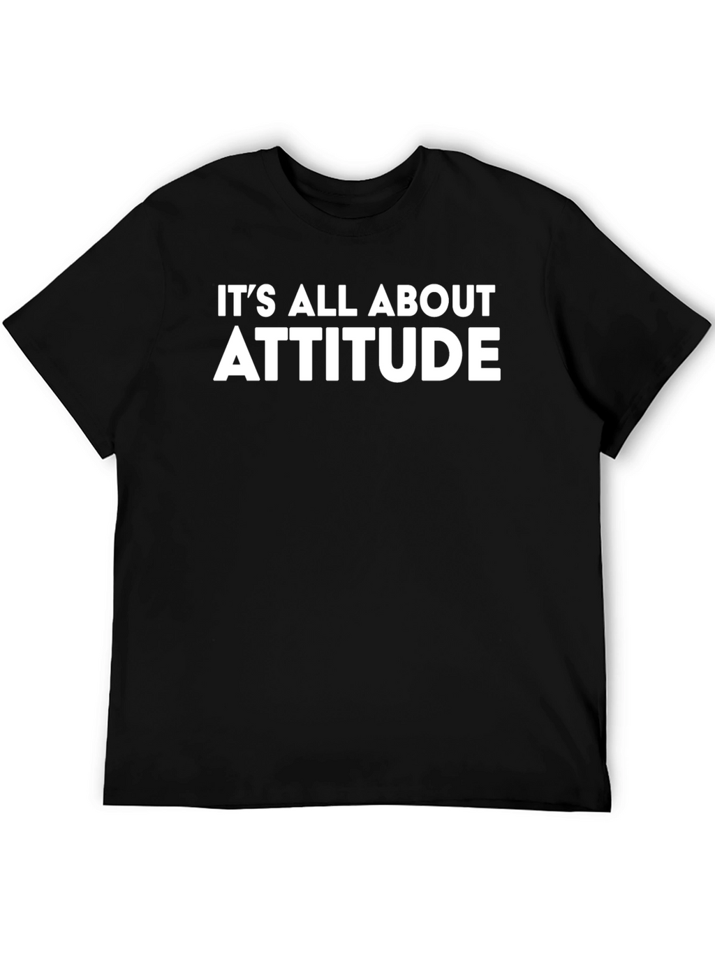 Attitude Black T-Shirt - Mens Fashion
