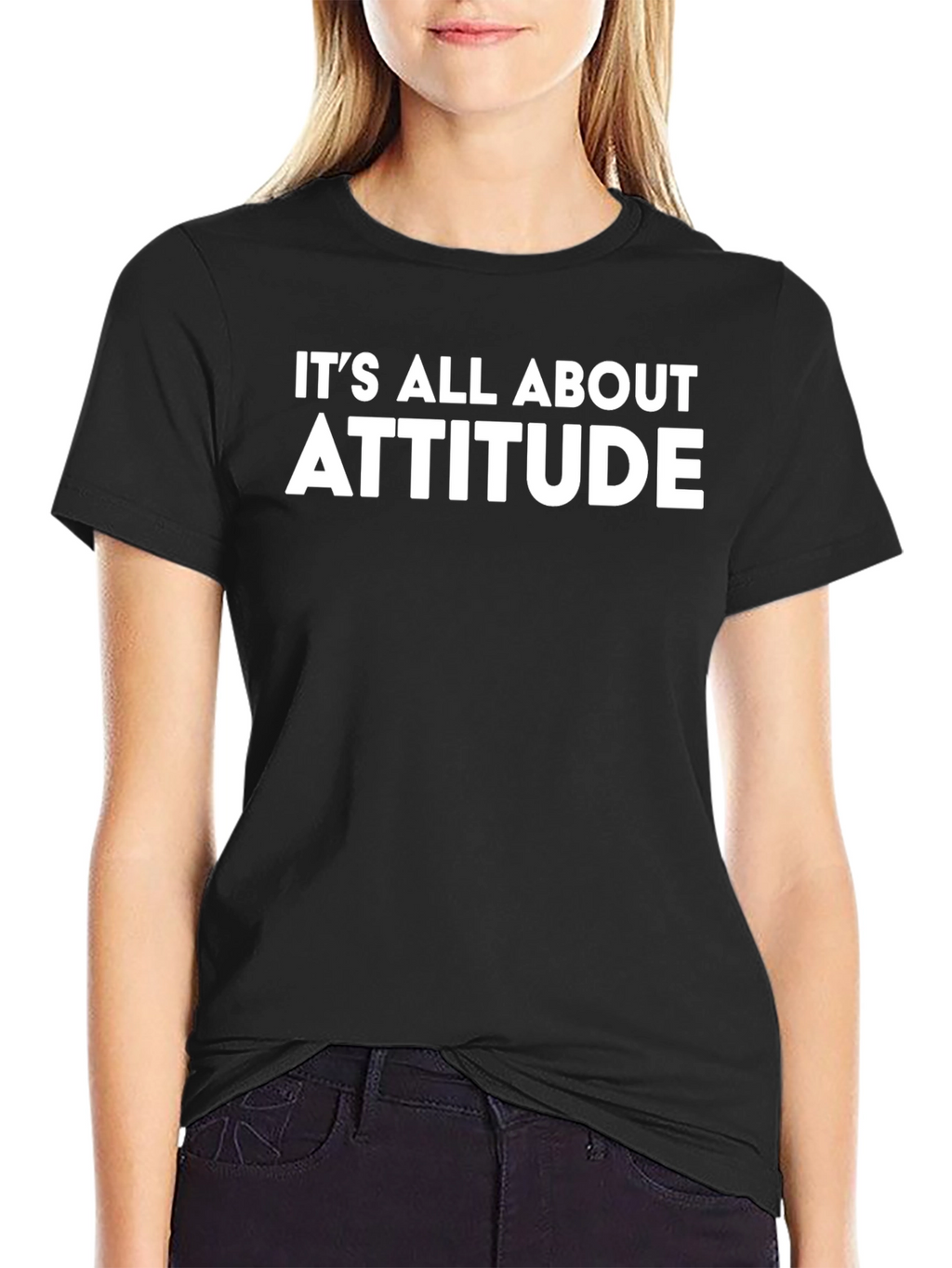 Attitude Black T-Shirt - Mens Fashion