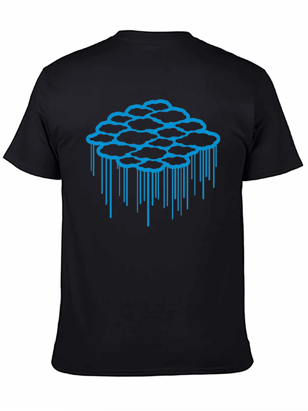 Cloud Drip Graphic Tee - Black Cotton T-Shirt
