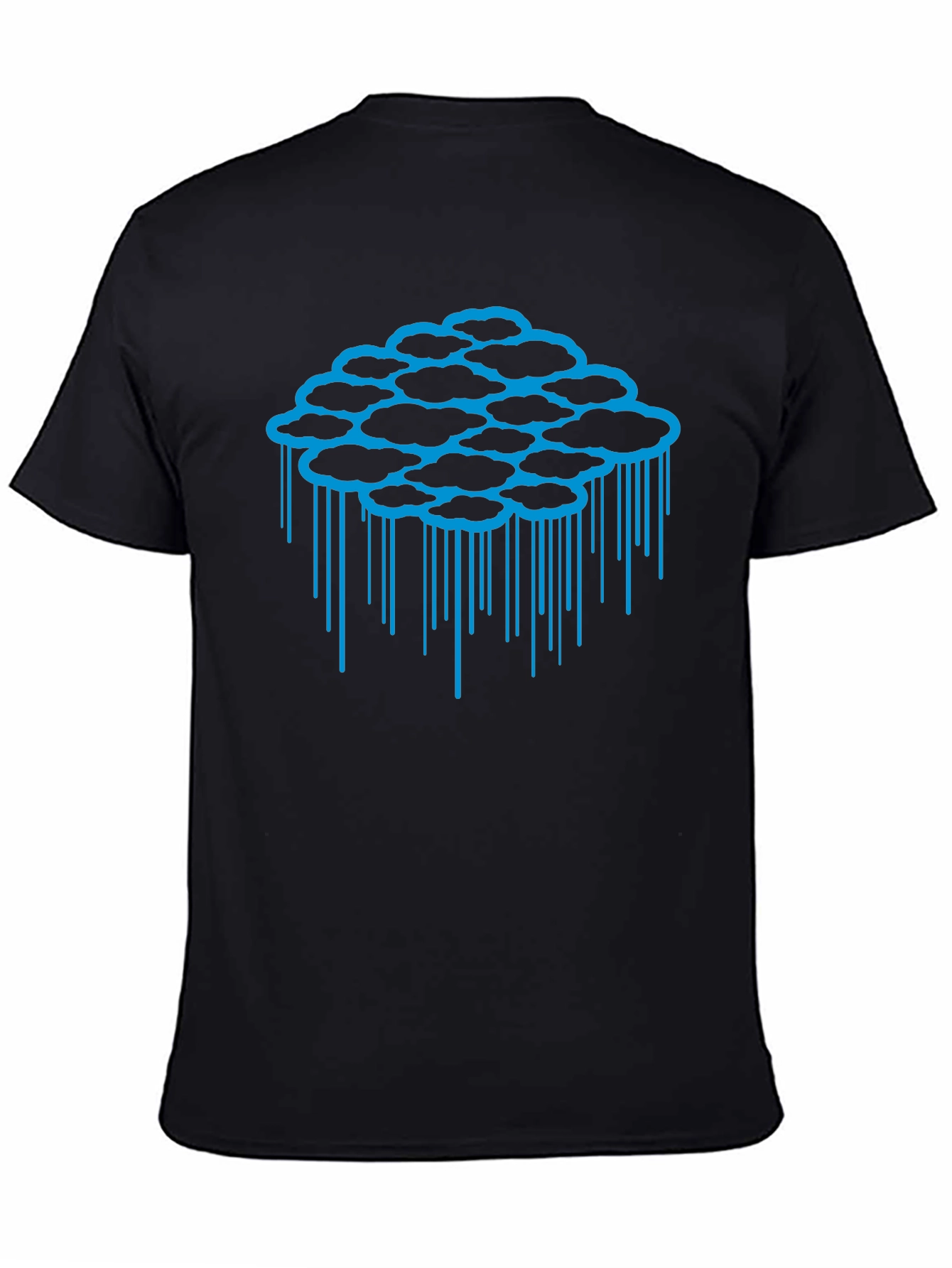 Cloud Drip Graphic Tee - Black Cotton T-Shirt