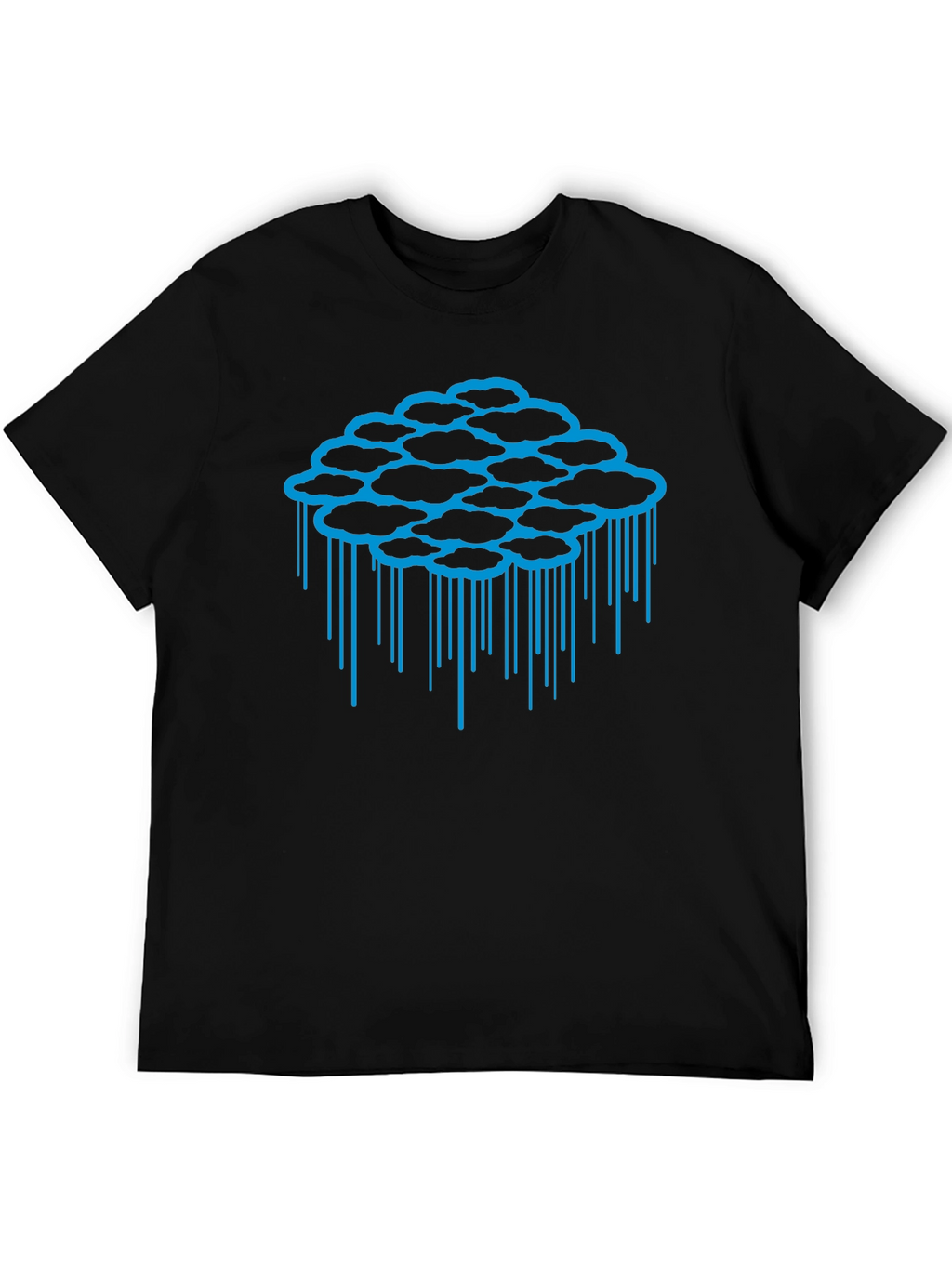 Cloud Drip Graphic Tee - Black Cotton T-Shirt