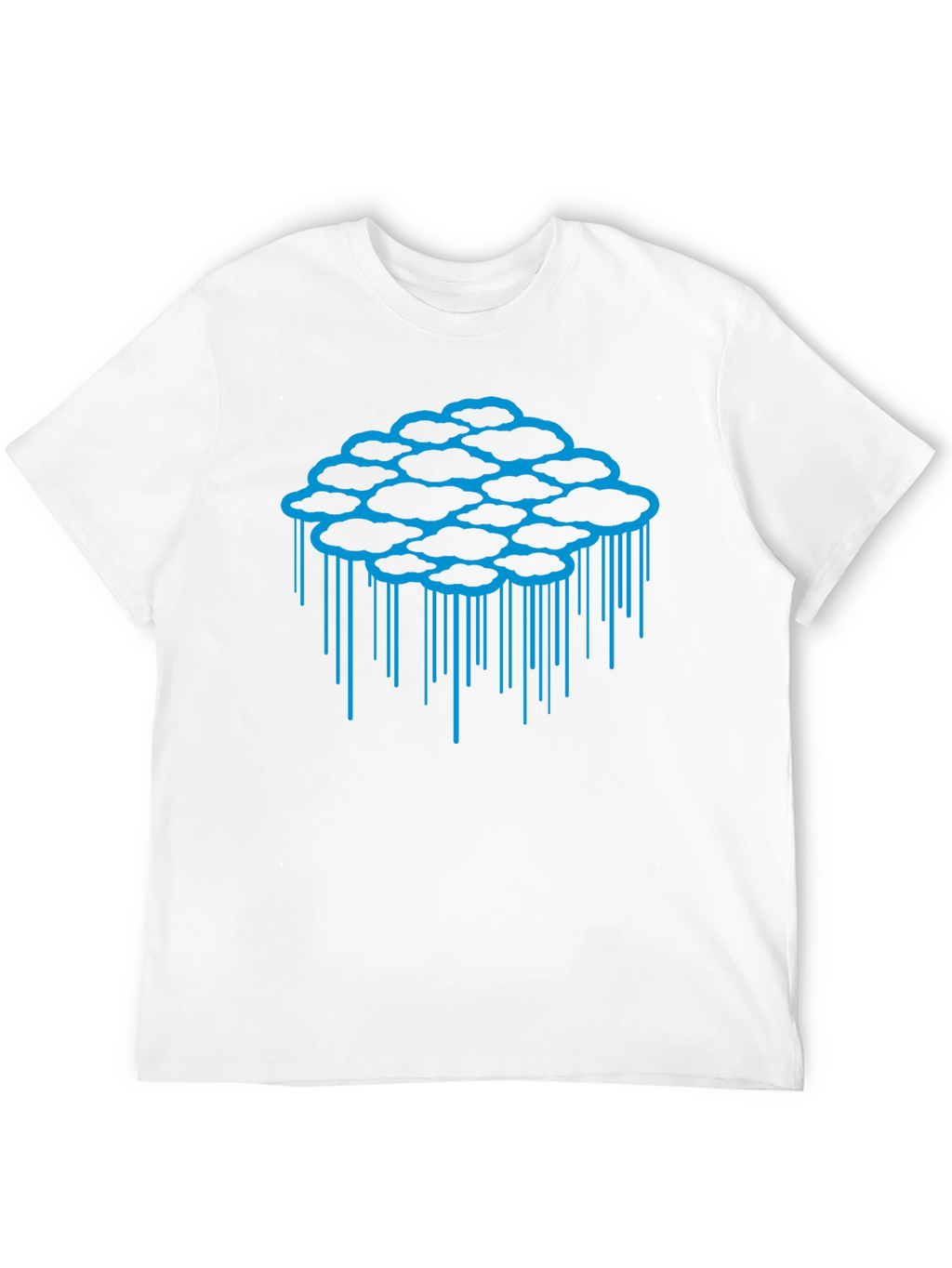Cloud Drip Graphic Tee - Black Cotton T-Shirt