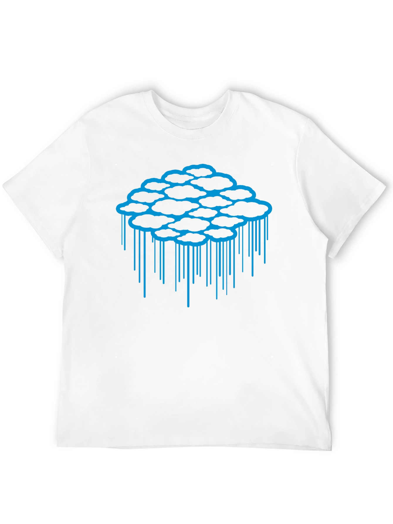 Cloud Drip Graphic Tee - Black Cotton T-Shirt