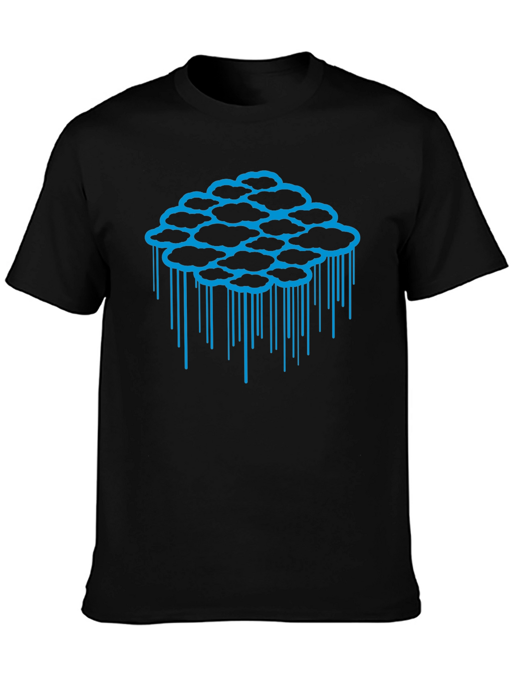 Cloud Drip Graphic Tee - Black Cotton T-Shirt