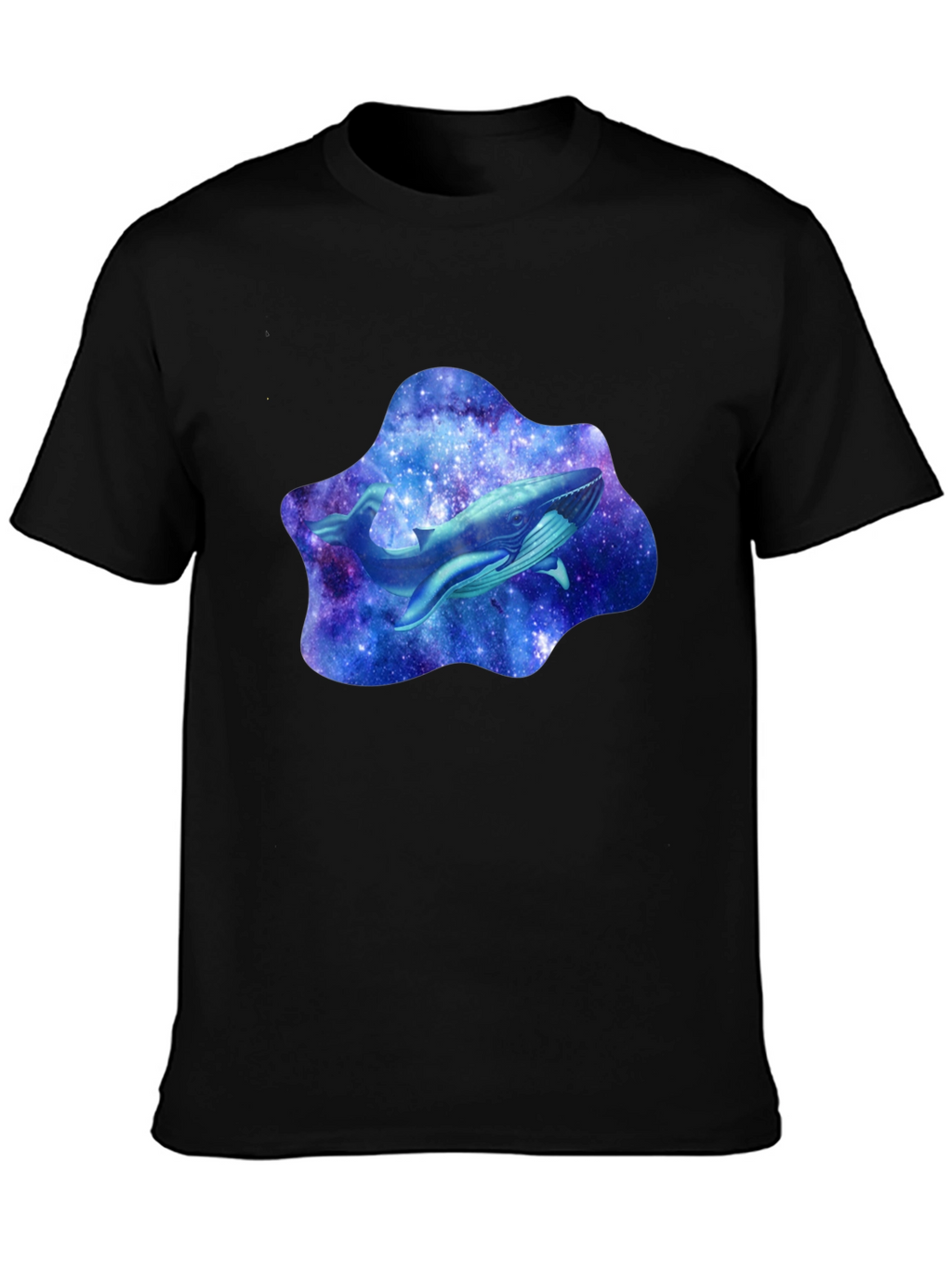 Galaxy Whale Graphic T-Shirt - Stylish Black Tee
