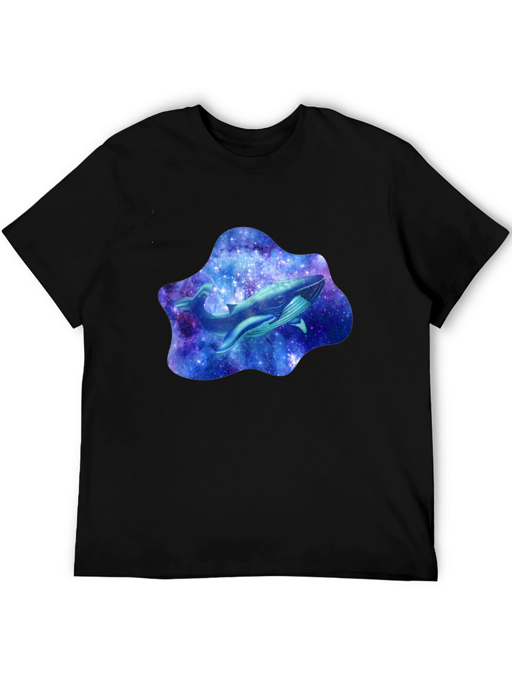 Galaxy Whale Graphic T-Shirt - Stylish Black Tee