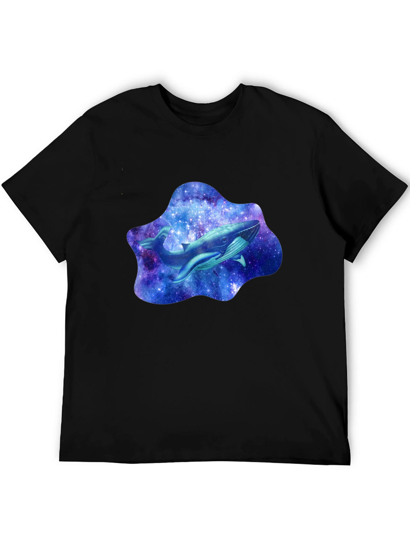 Galaxy Whale Graphic T-Shirt - Stylish Black Tee