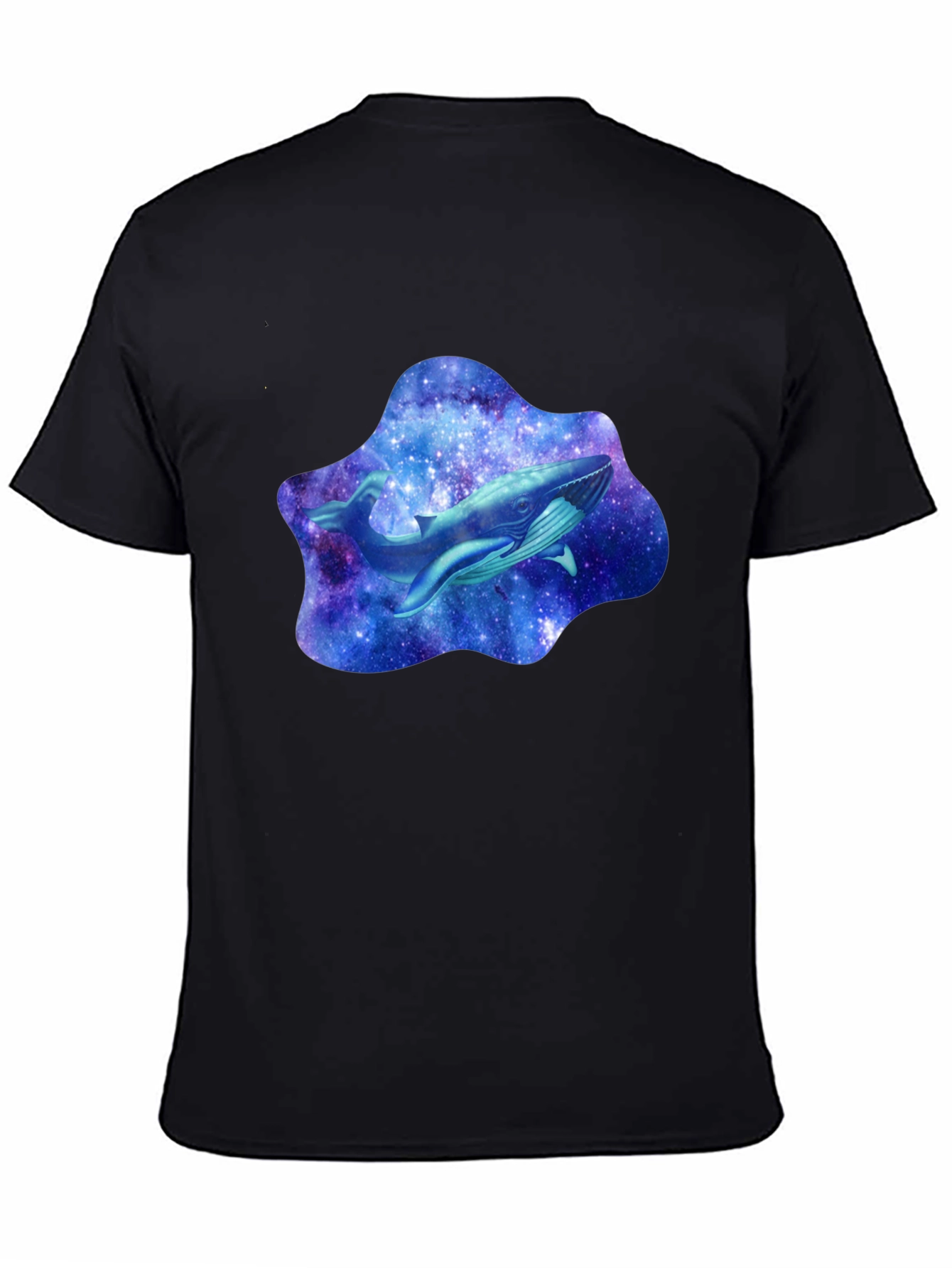 Galaxy Whale Graphic T-Shirt - Stylish Black Tee