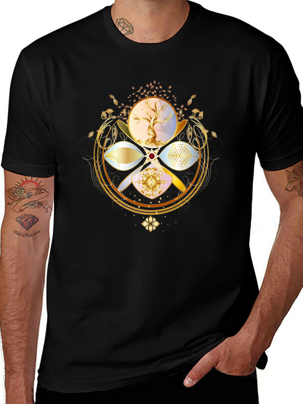 Esoteric Tree of Life Graphic Tee - Black