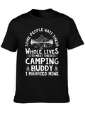 Camping Buddy T-Shirt - Married Mine Black Tee