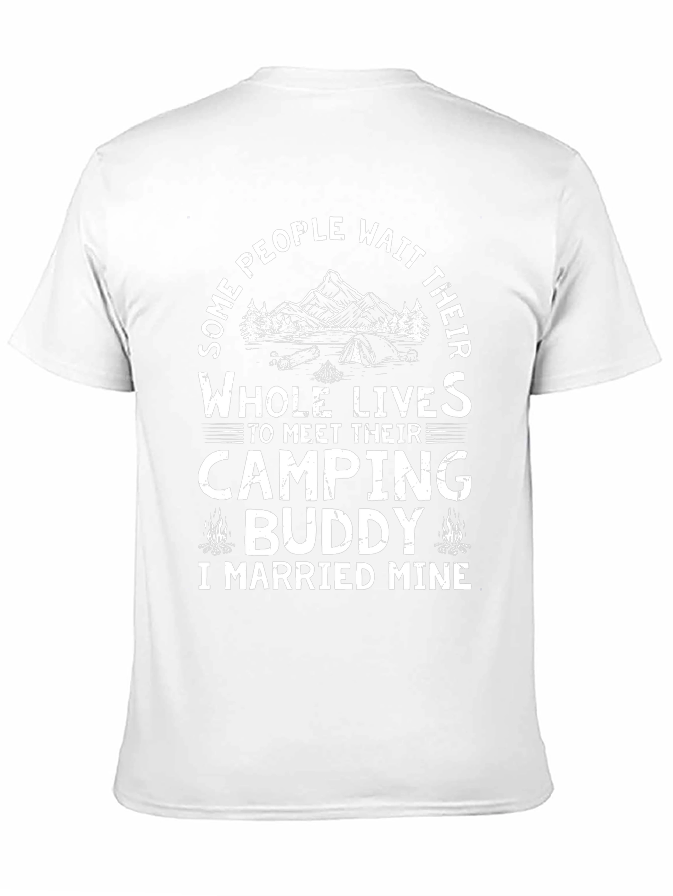 Camping Buddy T-Shirt - Married Mine Black Tee