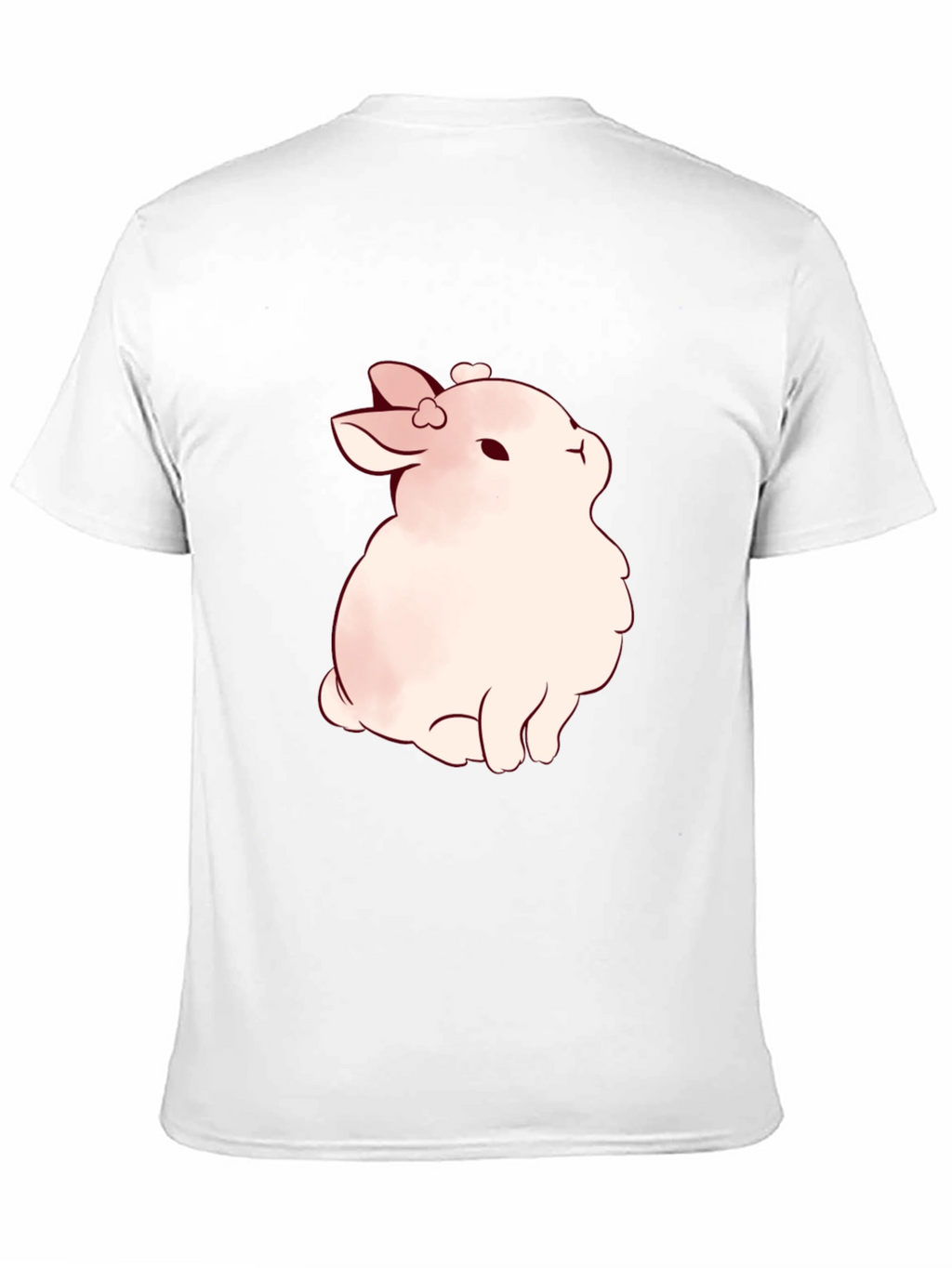 Cute Bunny Graphic Black T-Shirt