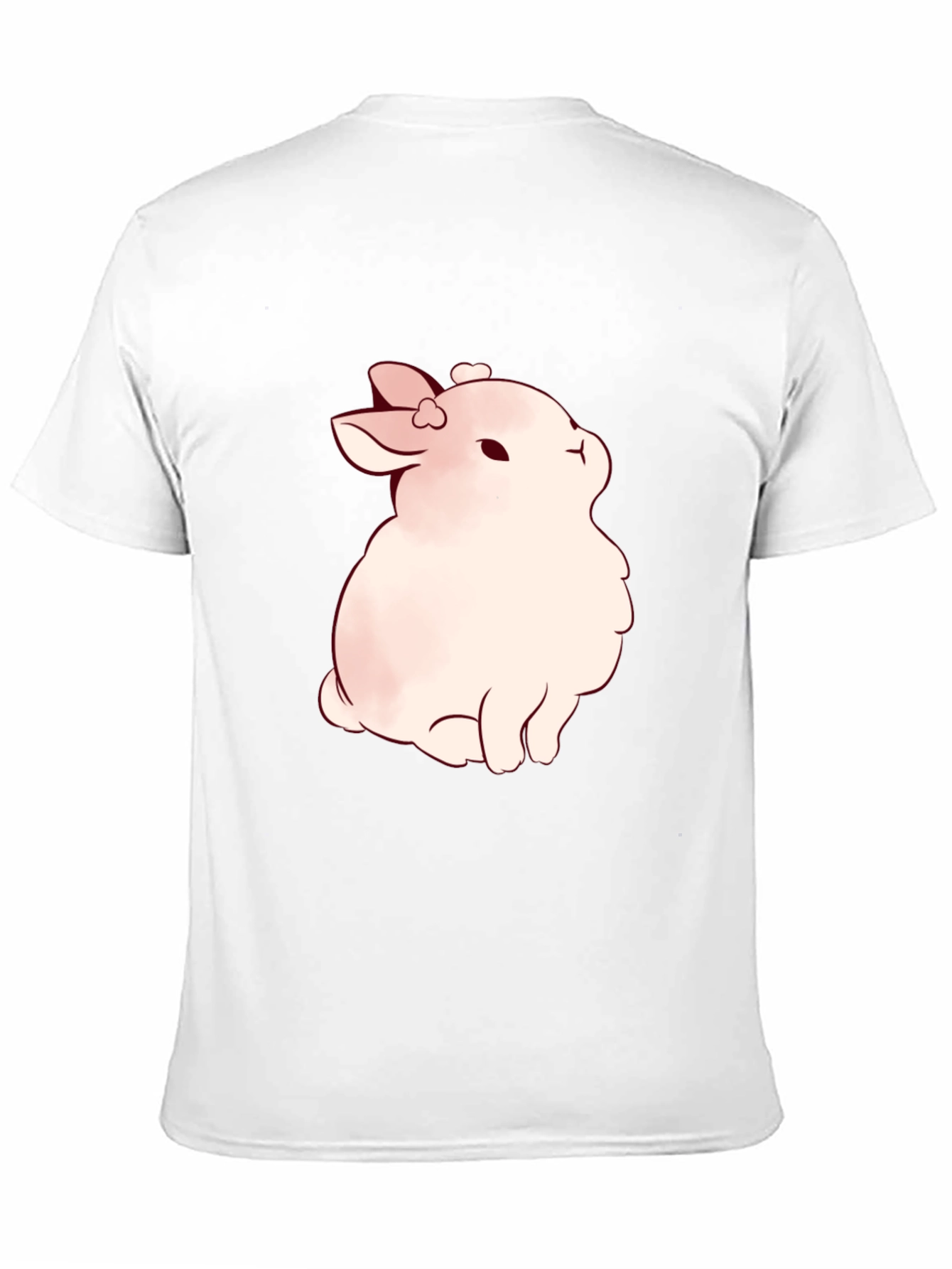 Cute Bunny Graphic Black T-Shirt