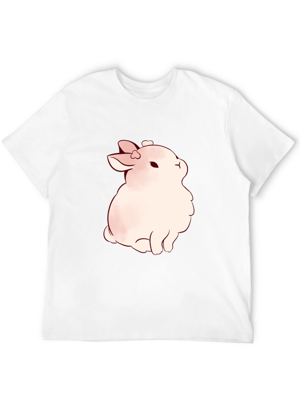 Cute Bunny Graphic Black T-Shirt