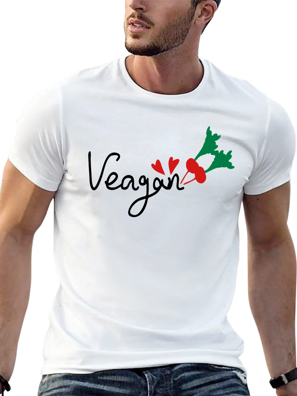 Vegan Beet Heart Graphic Tee