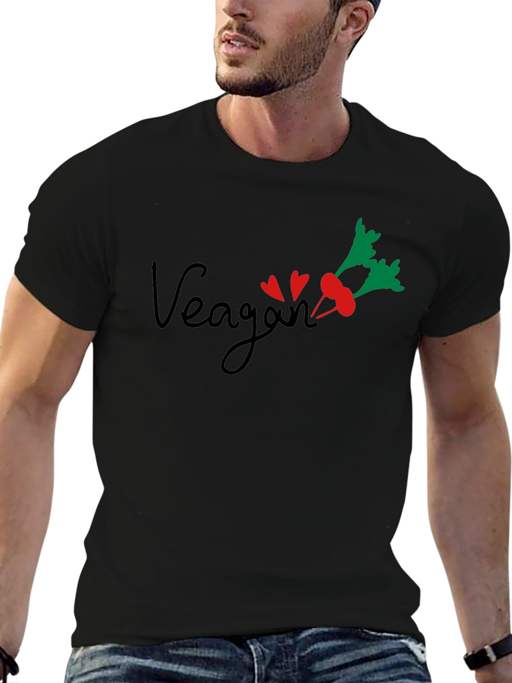 Vegan Beet Heart Graphic Tee