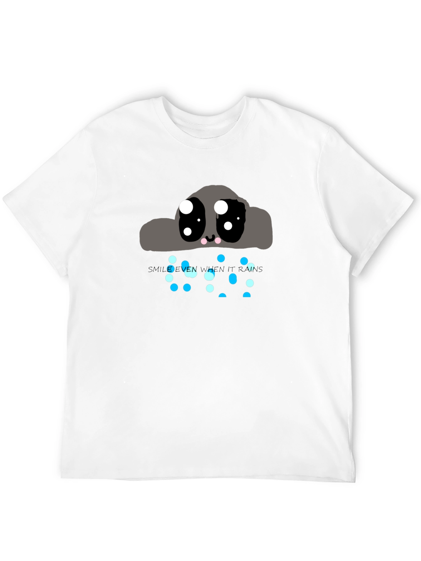 Cute Rainy Cloud T-Shirt - Smile Even in Rain!