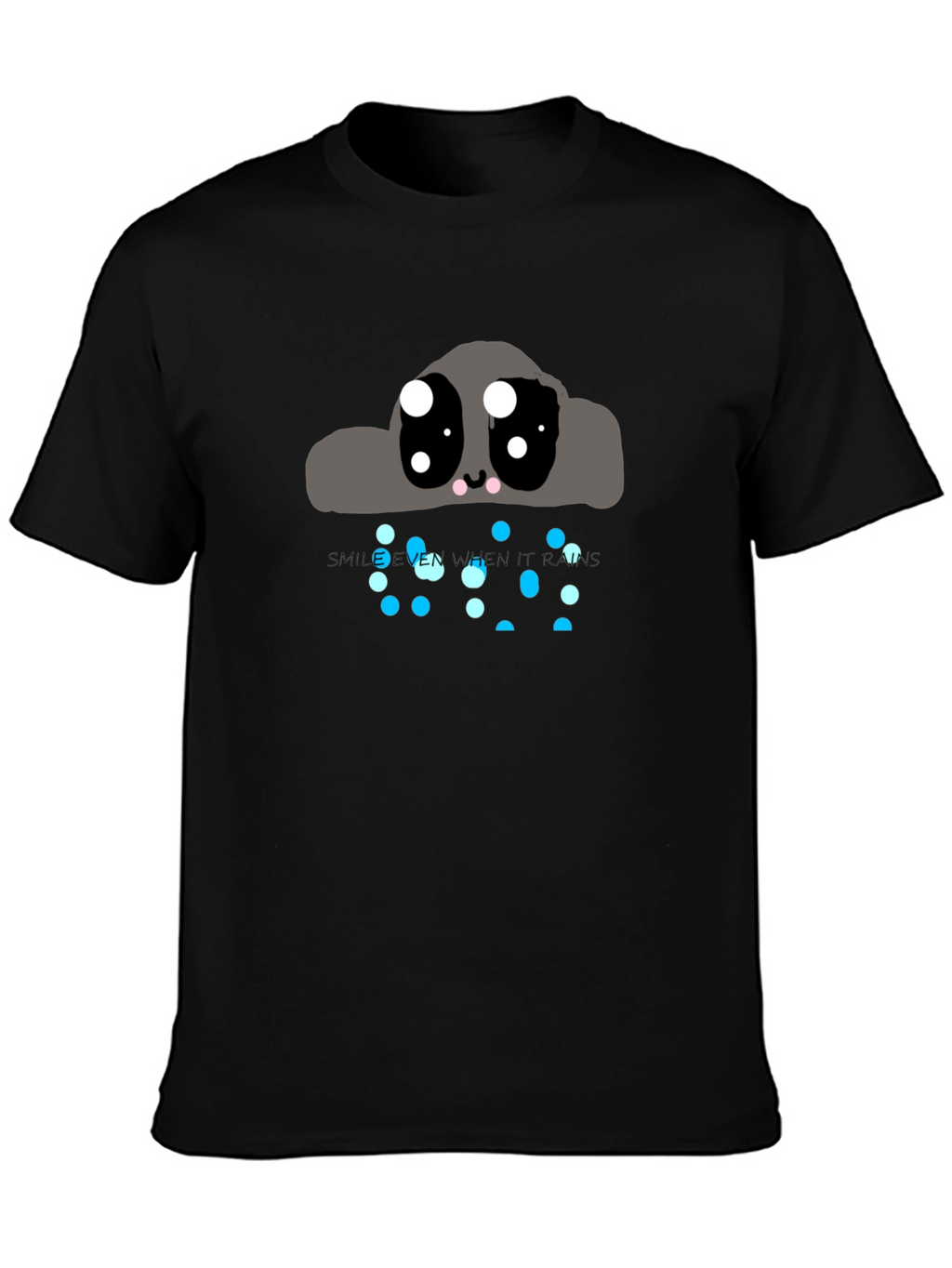 Cute Rainy Cloud T-Shirt - Smile Even in Rain!