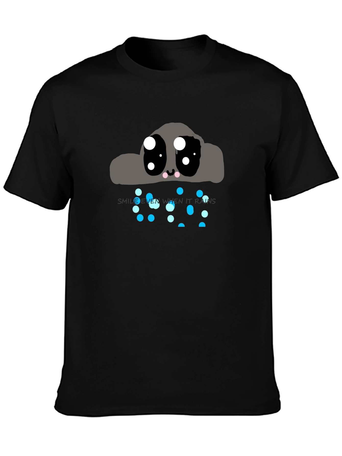 Cute Rainy Cloud T-Shirt - Smile Even in Rain!