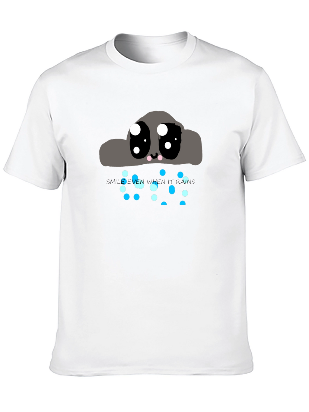 Cute Rainy Cloud T-Shirt - Smile Even in Rain!