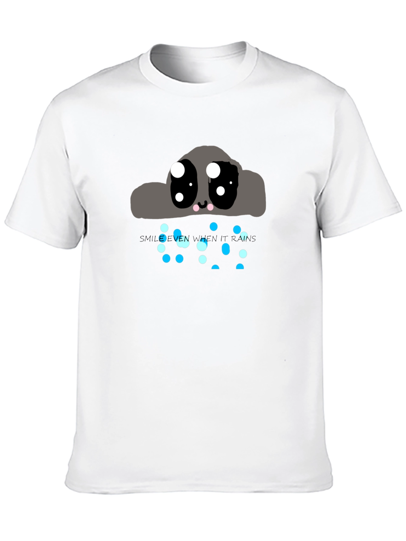Cute Rainy Cloud T-Shirt - Smile Even in Rain!