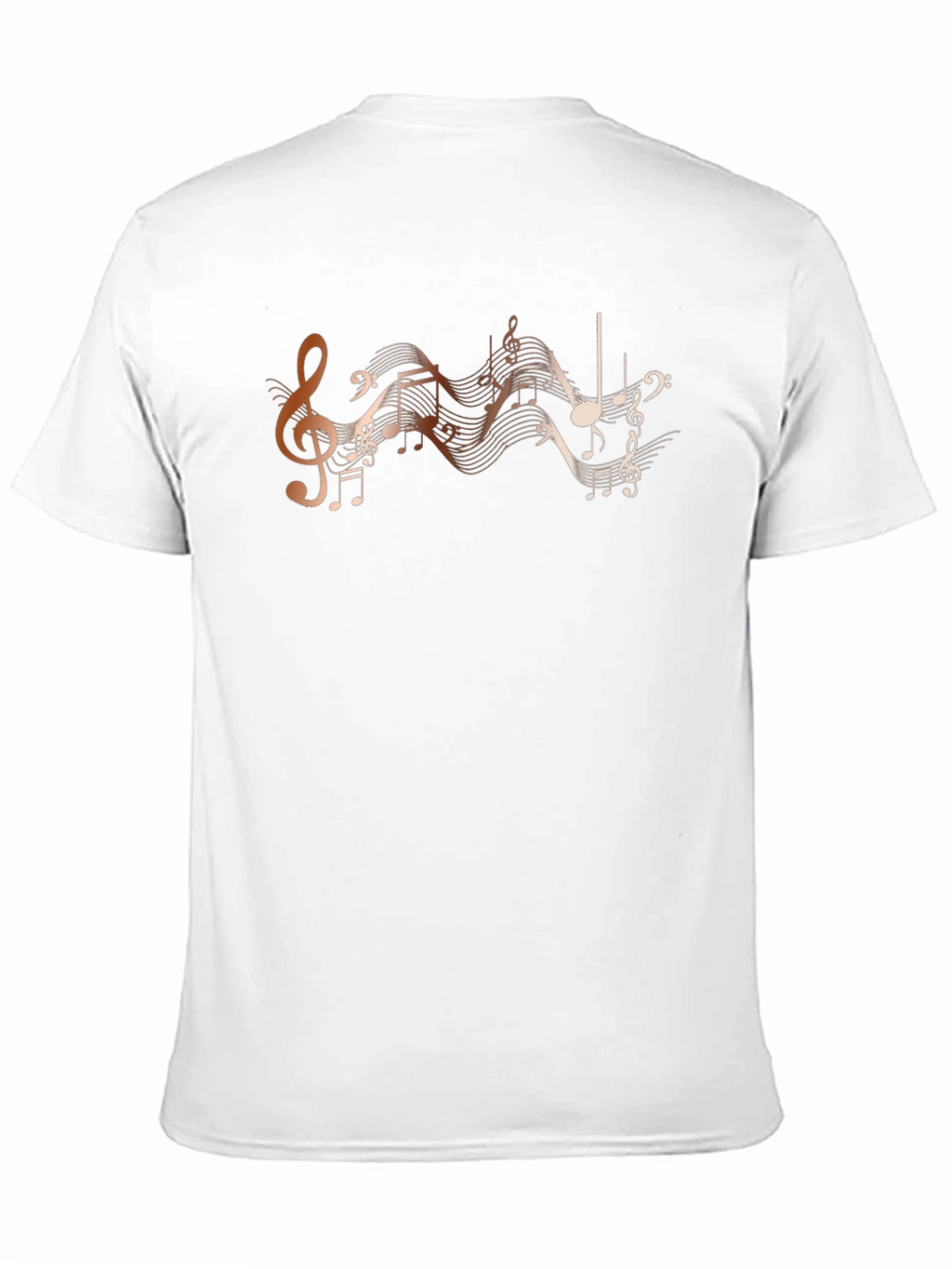 Musical Notes Graphic Black T-Shirt