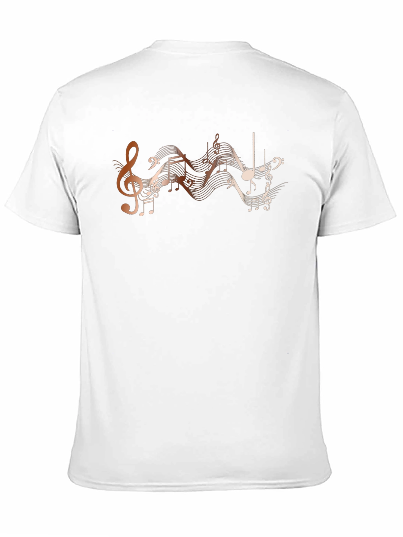 Musical Notes Graphic Black T-Shirt