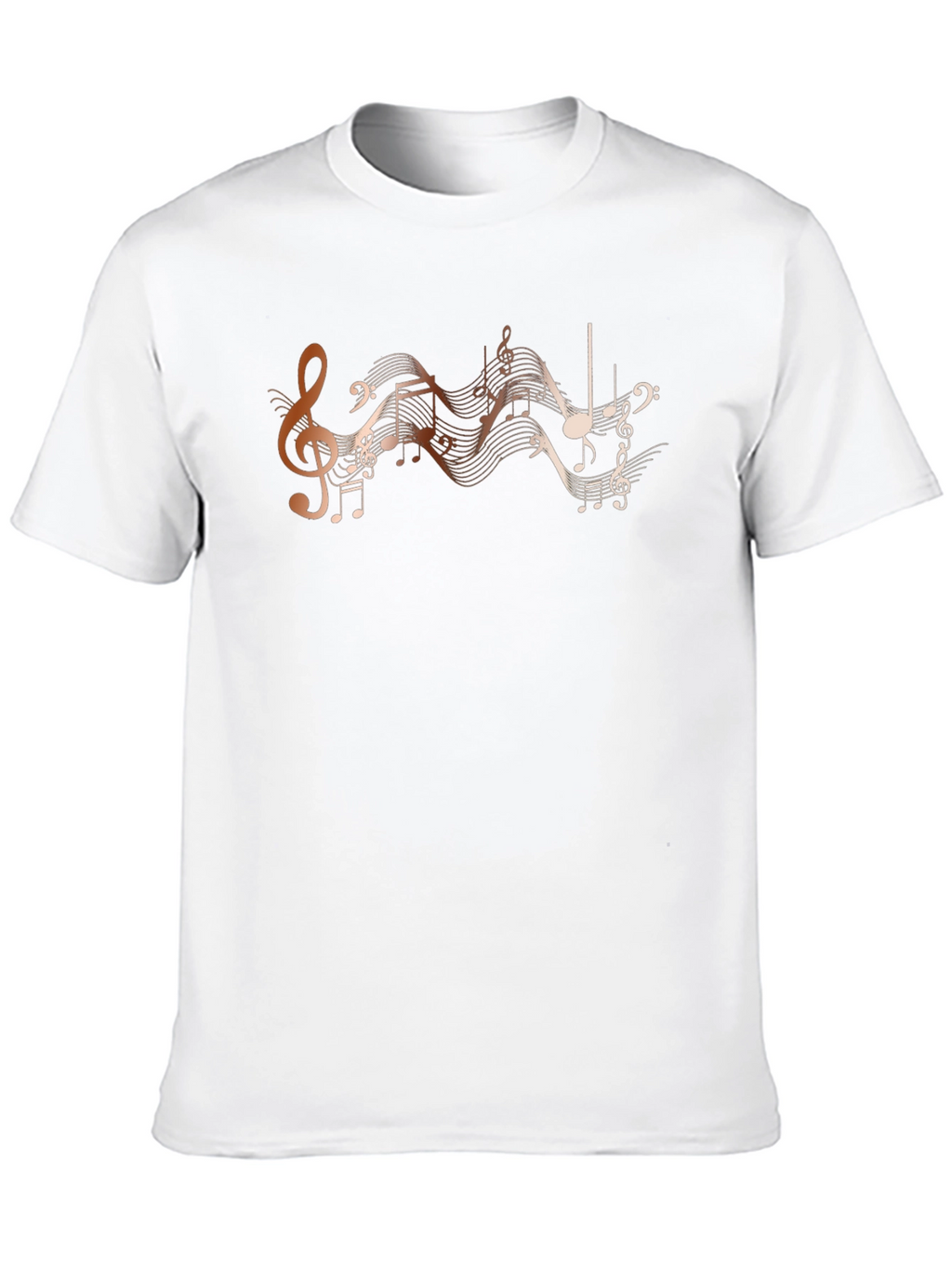 Musical Notes Graphic Black T-Shirt