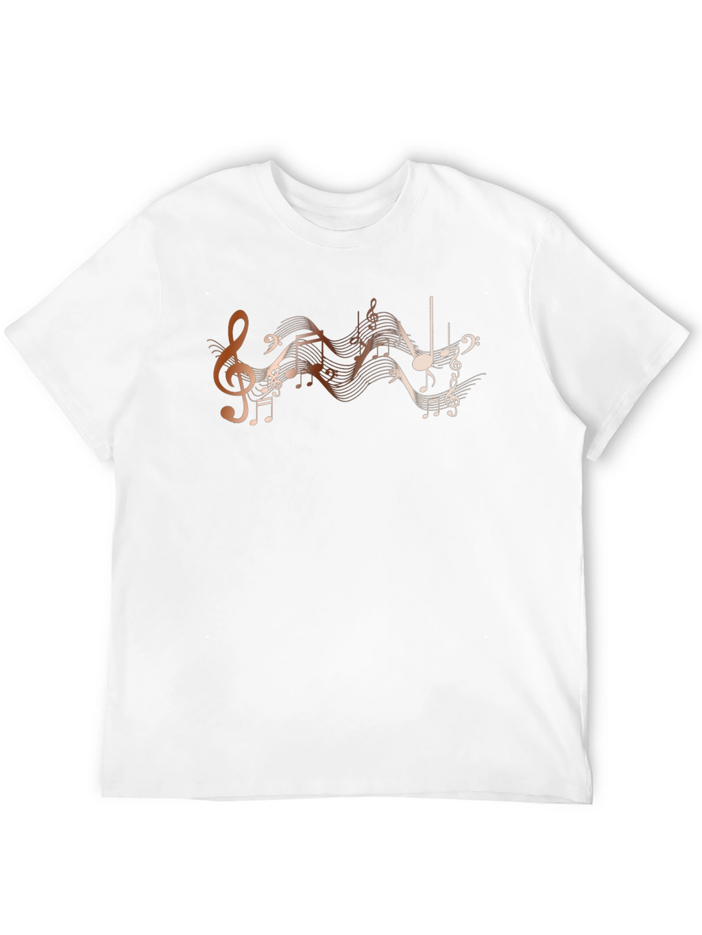 Musical Notes Graphic Black T-Shirt