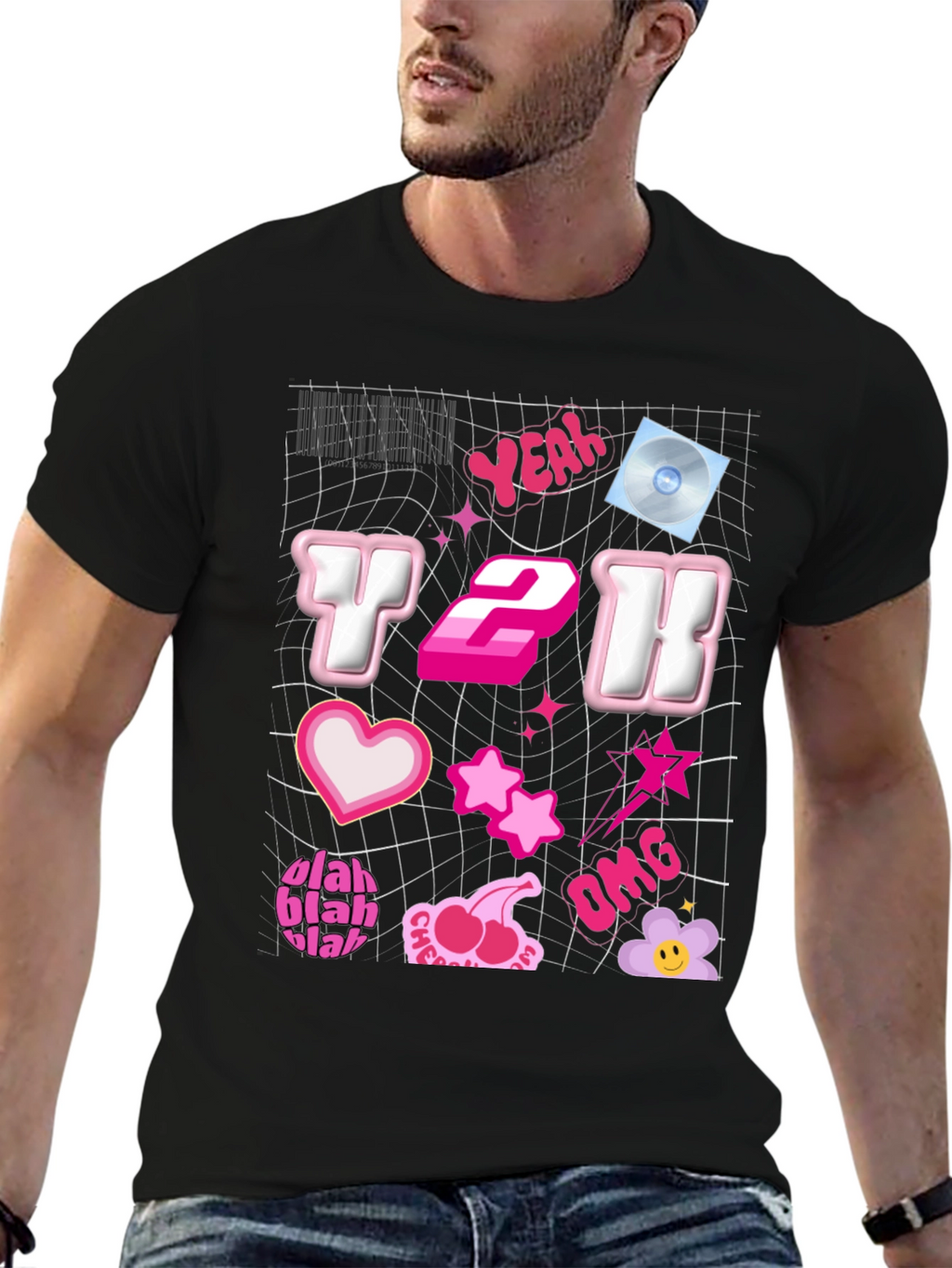 Y2K Aesthetic Graphic Tee - Trendy Pink Design