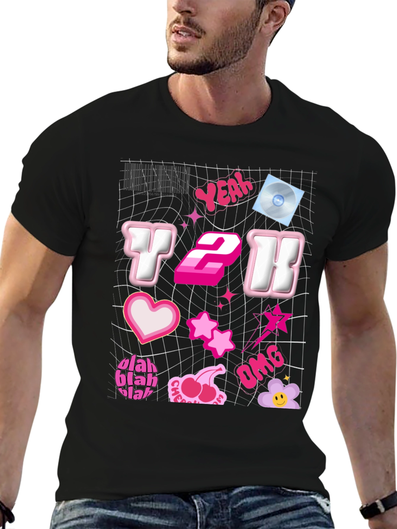 Y2K Aesthetic Graphic Tee - Trendy Pink Design