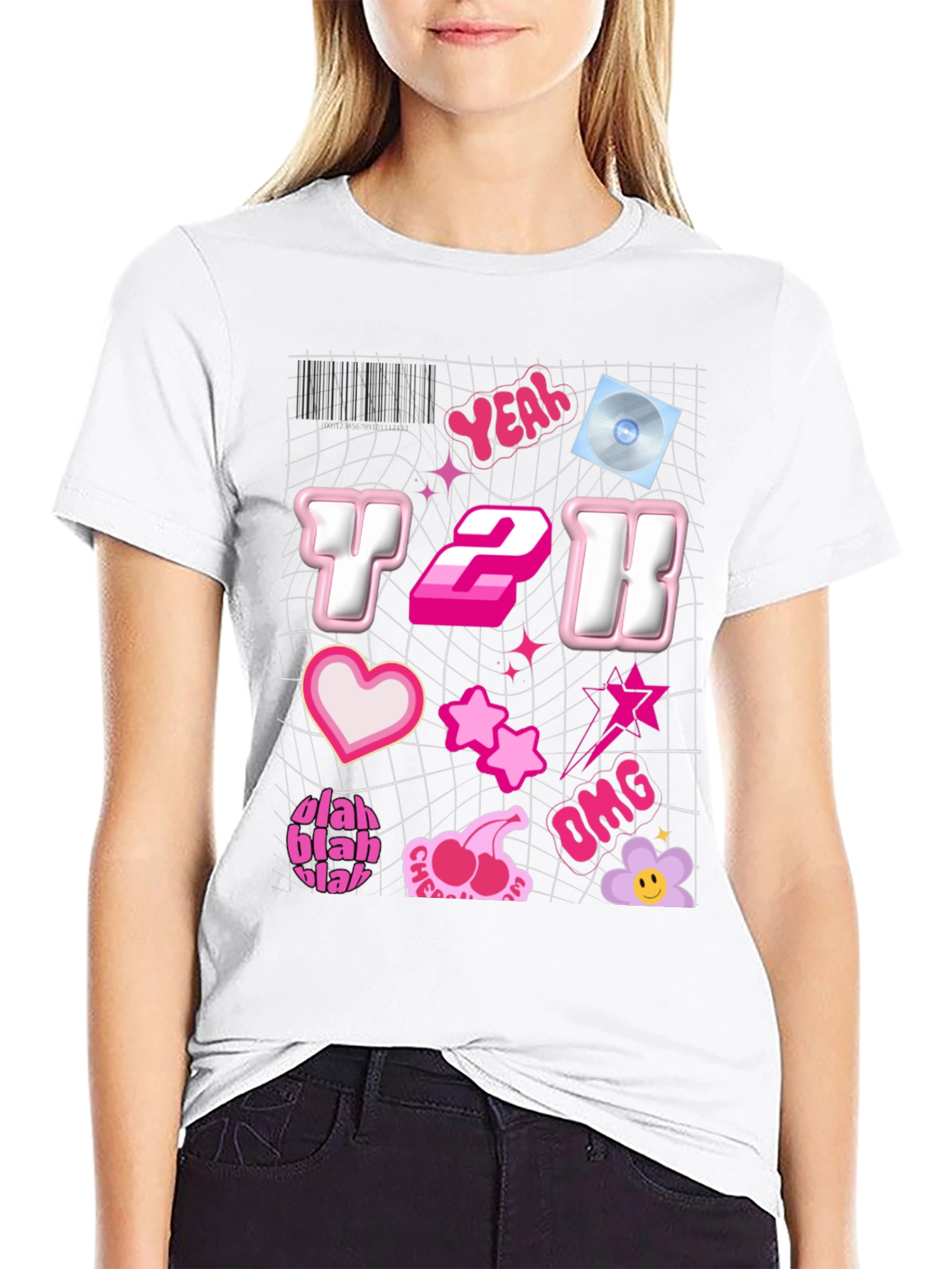 Y2K Aesthetic Graphic Tee - Trendy Pink Design