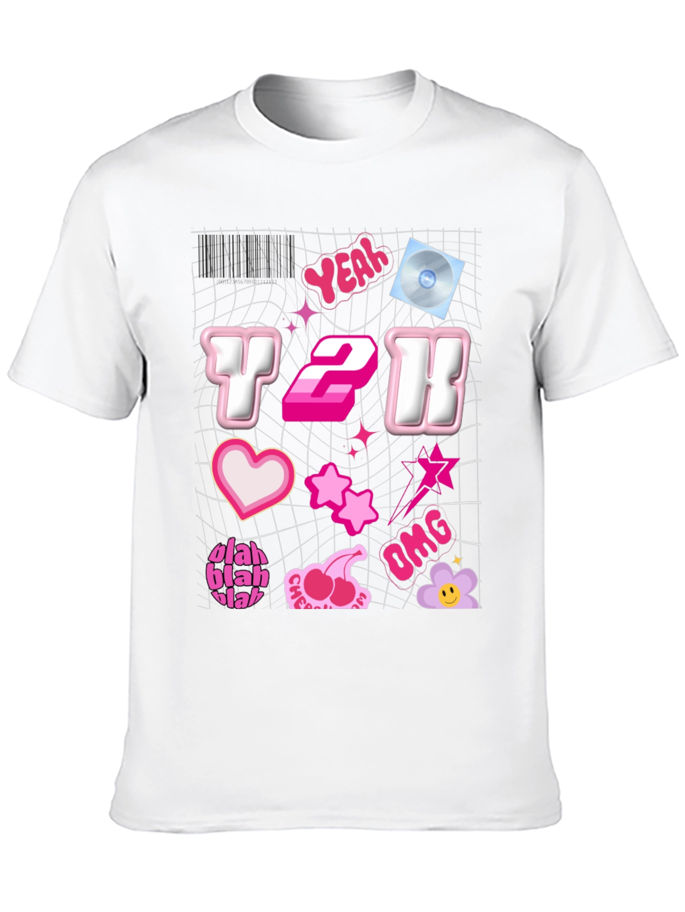 Y2K Aesthetic Graphic Tee - Trendy Pink Design