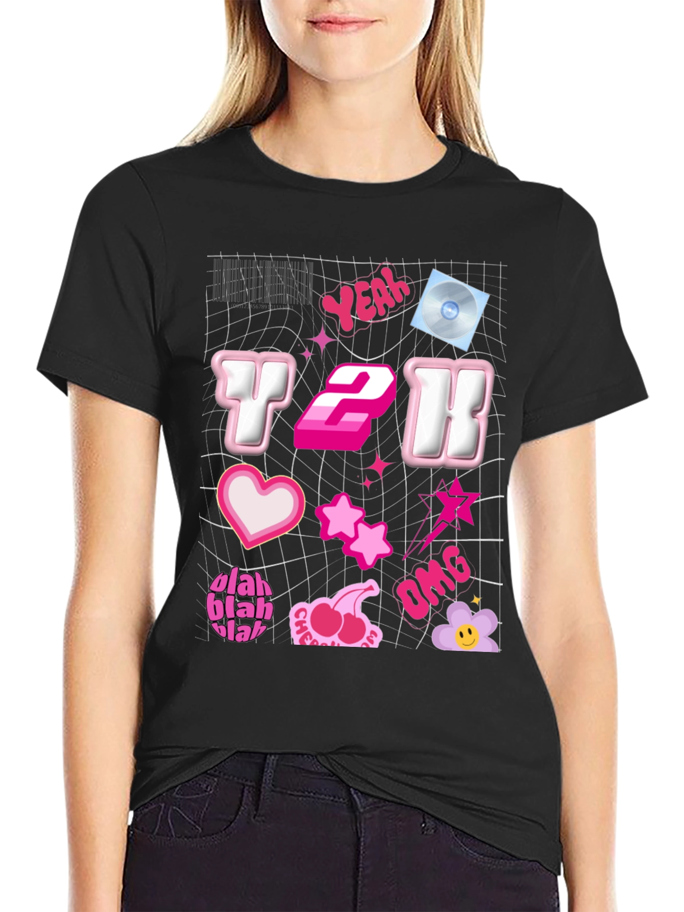 Y2K Aesthetic Graphic Tee - Trendy Pink Design