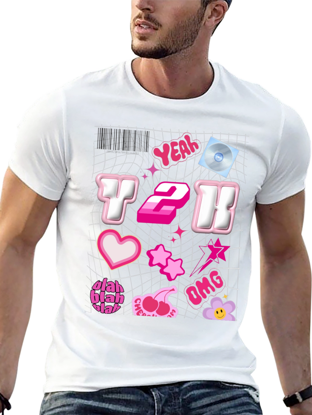 Y2K Aesthetic Graphic Tee - Trendy Pink Design